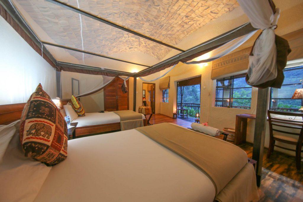 One of the double rooms at Mahogany Springs Lodge, Bwindi Impenetrable National Park